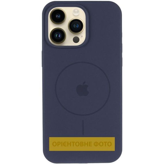 Чехол Silicone Case Full Protective (AA) V2 with MagSafe для Apple iPhone 17 Pro Max (6.9") Темно-синий / Midnight blue | Зображення 1