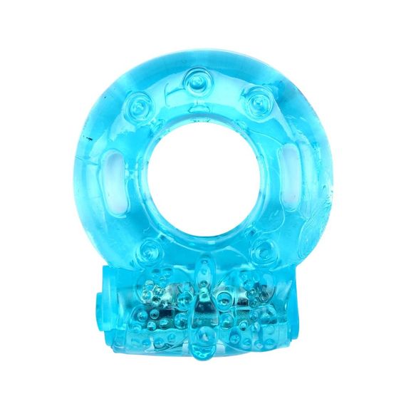 Эрекционное кольцо с вибропулей Chisa, голубое (цена за 1шт.) sexstyle