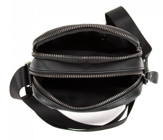 Мужская кожаная сумка планшетка Tiding Bag черная | Зображення 5