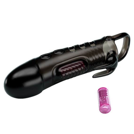 Насадка на член - Pretty Love Sloane Vibrating Penis Sleeve Black | Зображення 4