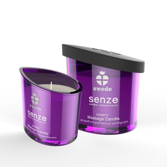Масажна свічка - Swede Senze Divinity Grapefruit Palmarosa Petitgrain, 150 мл Sex Aura | Зображення 1