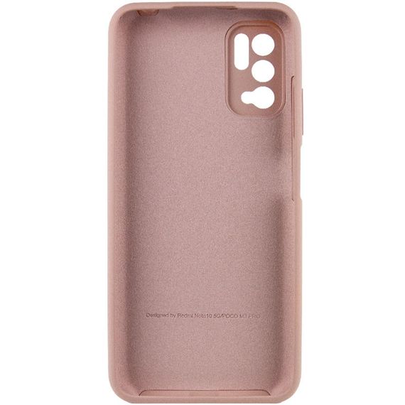 Чехол Silicone Cover Full Camera (AA) для Xiaomi Redmi Note 10 5G / Poco M3 Pro Full camera, Рожевий/Pink Sand | Зображення 1