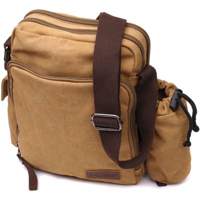Сумка Vintage Текстильна сумка з чохлом для води Пісочна (22210)