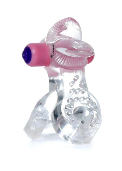 Ерекційне кільце - Tongue Vibro CockRing Clear sexstyle | Зображення 1
