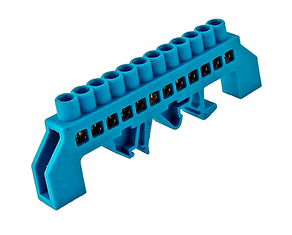 Універсальна Шина ізольована «N» на DIN-рейку ШЛС 6х9-12 синій Ny95500461