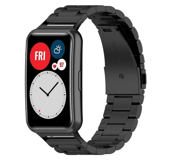 Металевий ремінець Primolux для смарт-годинника Huawei Watch Fit / Fit SE (TIA-B09, TIA-B29, STA-B39) - Black