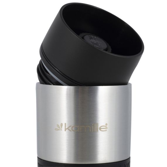 Термокружка Kamille KM-2098-Black 420 мл чорна | Зображення 4