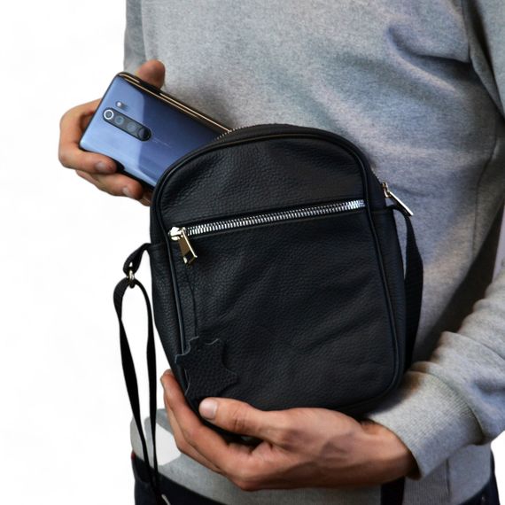 Мужские сумки через плечо, Мужская кожаная сумка, Повседневная сумка-мессенджер, Сумка-мессенджер | Зображення 2
