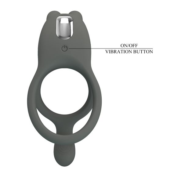 Эрекционное вибро кольцо Pretty Love - MASTER RING Gray, 7 vibration functions, BI-210335-1 sexstyle | Зображення 17