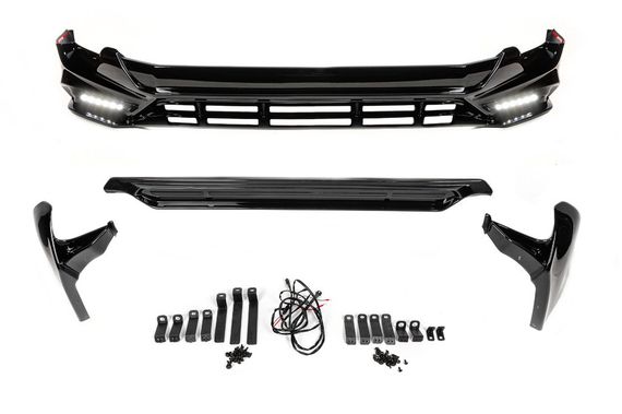 Накладки на передній і задній бампер TRD (2017-) Чорний колір для Toyota Land Cruiser Prado 150 | Зображення 1