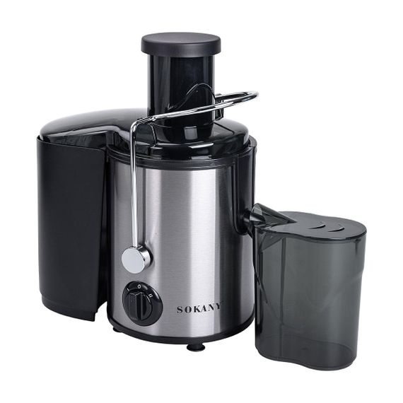 Соковижималка електрична шнекова 400 Вт Чорна Sokany | Зображення 7