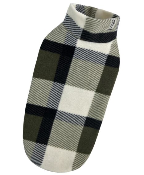 Светр для котiв флiс картатий оливка SC-20 | Зображення 2