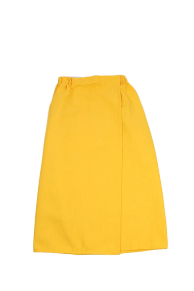 Парео-полотенце (килт) для бани и сауны женское на липучке Желтый | Зображення 1