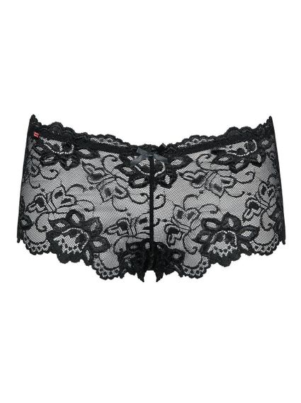 (SALE) Мереживні трусики-шортики Obsessive Idillia shorties black L/XL Sex Aura | Зображення 3
