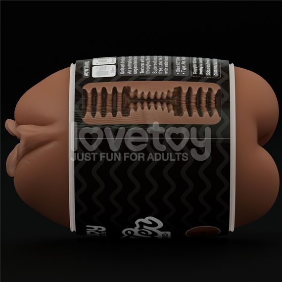 Подвійний мастурбатор вагіна анус SLIDER DOUBLE-ENDED Brown | Зображення 1