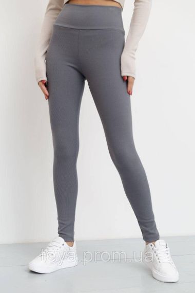 Лосини жіночі в рубчик колір темно-сірий розмір XL FA_003288 | Зображення 2