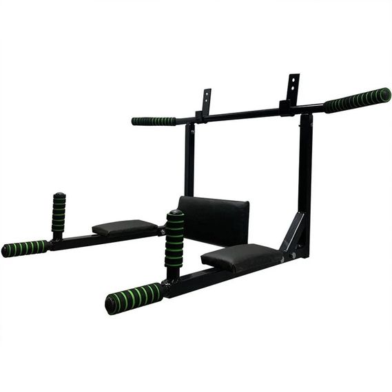 Турник-брусья настенный "Iron" NE-TR-3B 3 в 1 с мягкими ручками черный | Зображення 3