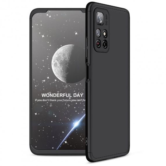 Чохол GKK 360 градусів для Xiaomi Redmi Note 11 5G / Poco M4 Pro 5G колір Чорний