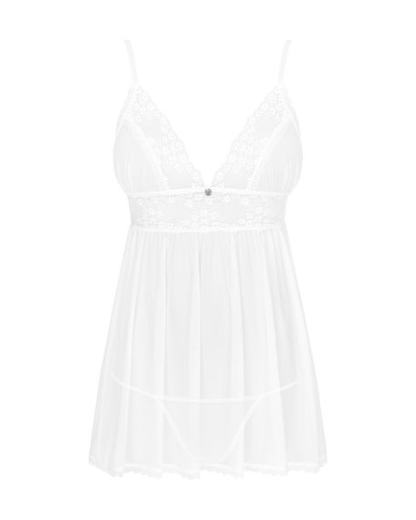 Сорочка Obsessive Heavenlly babydoll Біла XS/S | Зображення 4
