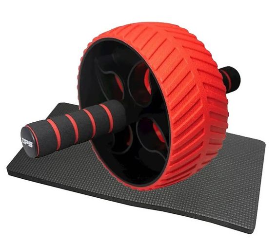 Колесо для преса Power System PS-4107 Full Grip AB Red + килимок Red/Black (4107RD-0)