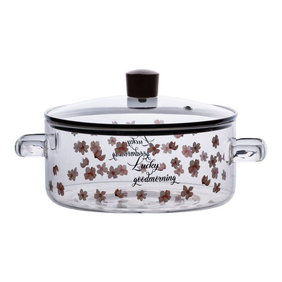 Скляна каструля прозора 2.5 літр з кришкою HP-34-20 | Зображення 2
