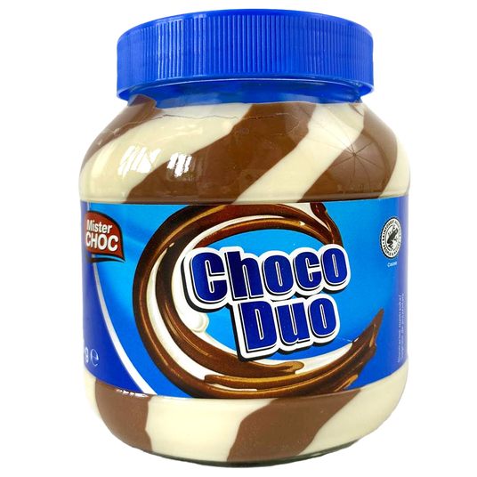 Паста молочно-шоколадная Choco Duo Mister Choc, 750г (стекло)
