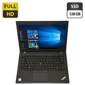 Ноутбук Б-клас Lenovo ThinkPad T460 / 14" (1920x1080) IPS / Intel Core i5-6300U (2 (4) ядра по 2.4 - 3.0 GHz) / 8 GB DDR3 / 128 GB SSD / Intel HD Graphics 520 / WebCam / Windows 10 Pro / Два АКБ б/в