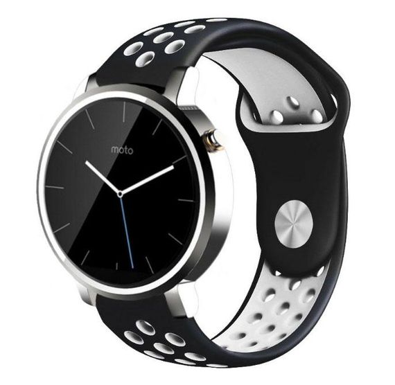 Спортивный ремешок Primo Perfor Sport для часов Motorola Moto 360 2nd gen (42 mm ) - Black&White