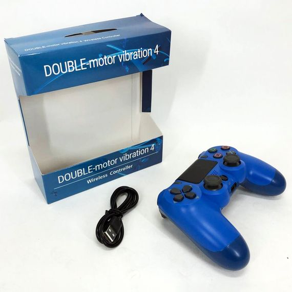 Джойстик DOUBLESHOCK для PS 4, бездротовий ігровий геймпад PS4/PC акумуляторний джойстик. Колір синій LR-12 | Зображення 2