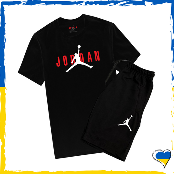 Комплект шорты Jordan и футболка Jordan. Комплект Найк Черный, XS