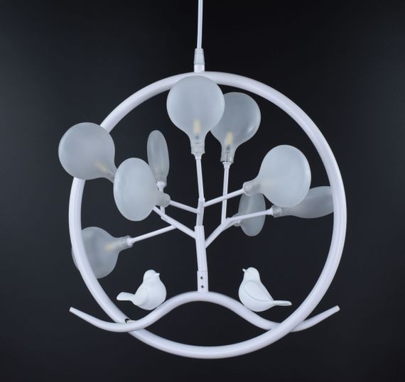 Люстра підвісна на 9 лампочок 26543 Білий 45-110х40х40 см. | Зображення 3