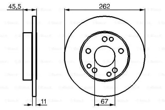 Диск гальмівний MERCEDES-BENZ 190, BOSCH (0986478114) | Зображення 4