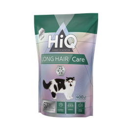Корм HiQ LongHair care сухой для взрослых длинношерстных котов 400 гр