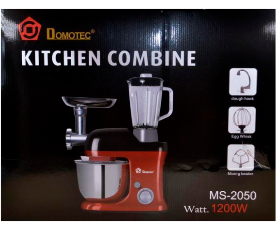 Кухонний комбайн багатофункціональний 4в1 Domotec MS-2050 червоний 1200W (5686_4052) | Зображення 6