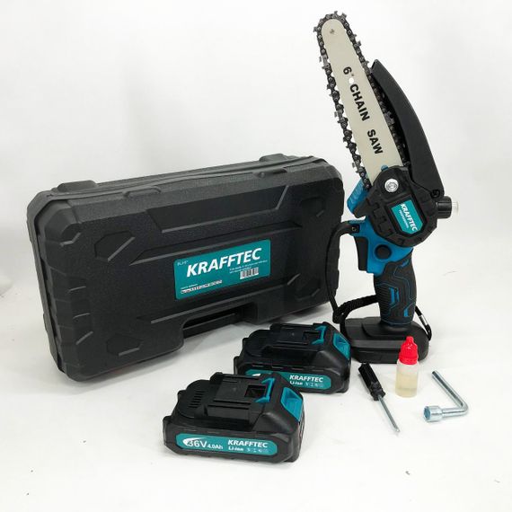 Ланцюгова пила з довговічним акумулятором, Міні-пилка з батареєю, Потужна садова пилка AE-64 | Зображення 4