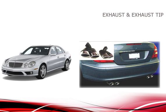 Насадки на глушник V1 (2 шт) для Mercedes E-сlass W211 2002-2009 рр. | Зображення 3