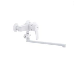 Змішувач для ванни PLAMIX Mario-006 White (без шланга і лійки) (PM0560)