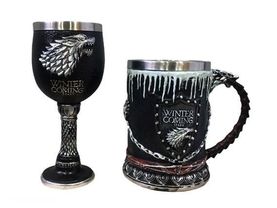 Подарочный Набор Кружка Чашка Бокал 3D Игра Престолов Game Of Thrones Winter Is Coming Stark Старк | Зображення 3