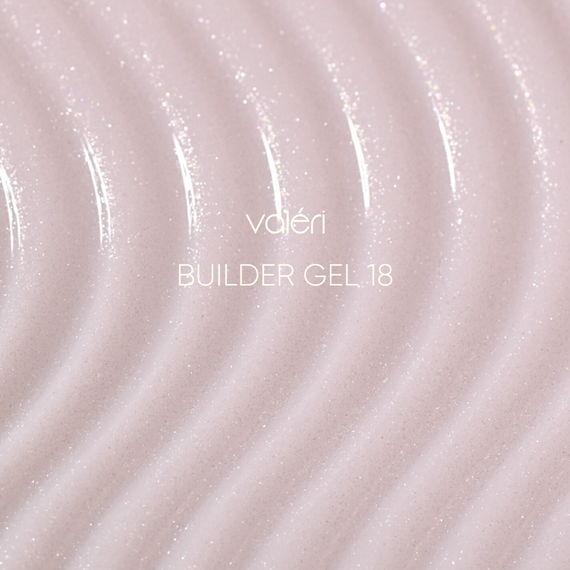 Гель для нарощення нігтів Valeri Builder Gel №18 (молочно-рожевий з шимером) 15мл | Зображення 4