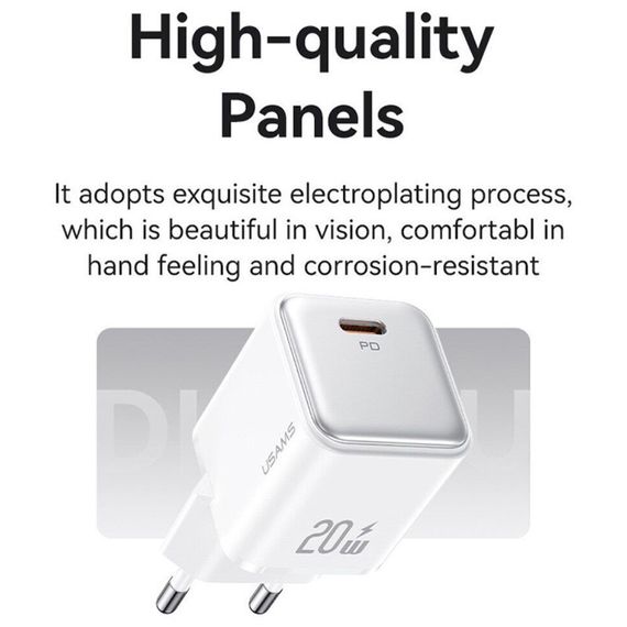 СЗУ Usams US-CC183 PD30W 1C + US-SJ610 Type-C to Lightning PD YX Series | Зображення 5