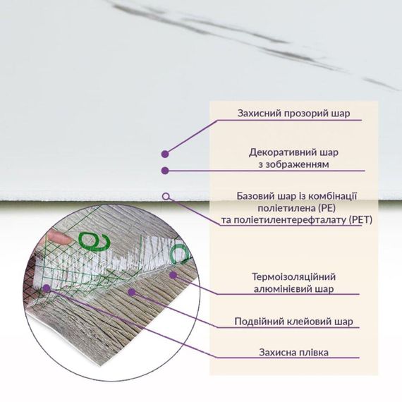 Самоклеюча стінова PET плитка у рулоні 600*3000*2mm SW-00001698 | Зображення 4