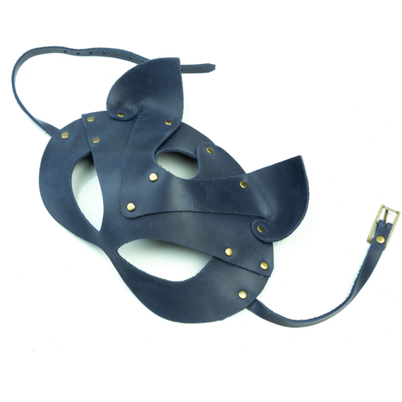 Преміум маска кішечки LOVECRAFT, натуральна шкіра, зелена, подарункова упаковка sexstyle | Зображення 1