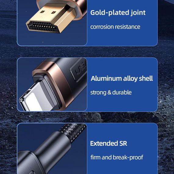 Дата кабель Usams US-SJ509 U70 Lightning to HDMI HD (2m) | Зображення 4