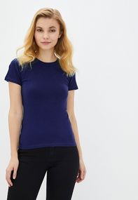 Футболка жіноча базова однотонна темно-синя, 2XL