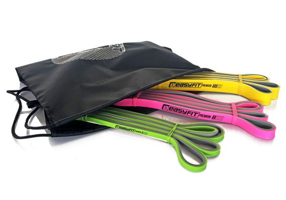 Набір двошарових гумок для підтягування EasyFit Premium 2-32 кг (3 шт) (EF-2332s) | Зображення 2