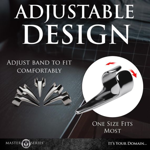 Набір кілець із кігтями Master Series Five-Piece Sensation Claw Rings — Silver Sex Aura | Зображення 6