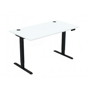 Стіл із електричним регулюванням висоти, одномоторний, з двома заглушками, чорний каркас, 1600х800х718-1178 мм