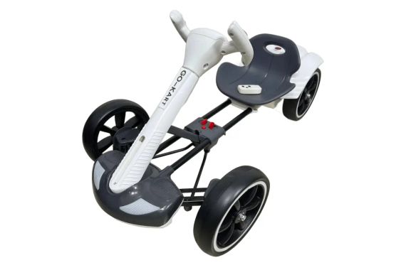 Электромобиль сложен с аккумулятором 6V 4.5Ah и скоростью до 6 км/ч/M-6072 Eco Koleso белый | Зображення 1