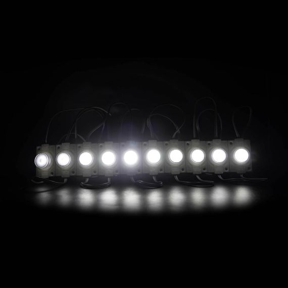 Світлодіодний модуль PROLUM Т1 SMD3030  1LED 12V 2 4W IP66 С линзой Белый | Зображення 1