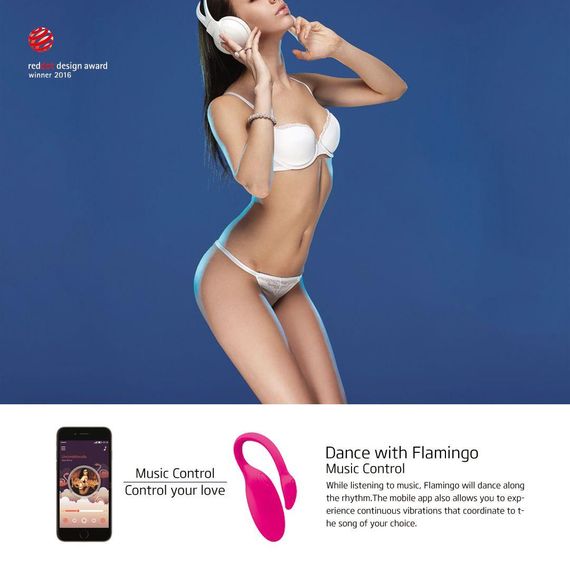 Смарт-виброяйцо Magic Motion Flamingo со стимулятором клитора, 3 вида упражнений Кегеля sexstyle | Зображення 5